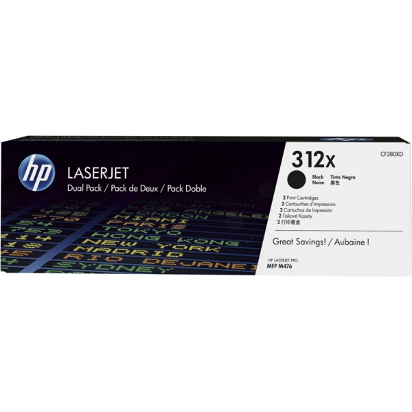CF380XD // 312XD / schwarz / original HP Toner schwarz / CF380XD / 4400 S.