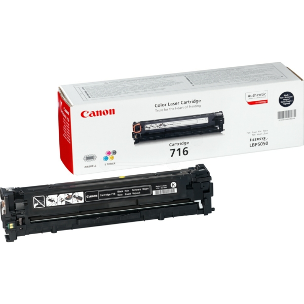 1980B002 // 716BK / schwarz / original CANON Toner schwarz / 1980B002 / 2300 S.
