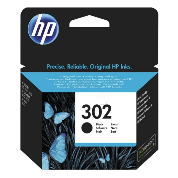 F6U66AE301 // 302 / schwarz / original HP Druckkopfpatrone schwarz / F6U66AE301 / 170 S. / 3.50 ml