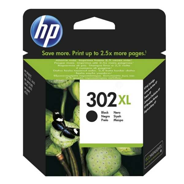 F6U68AE301 // 302XL / schwarz / original HP Druckkopfpatrone schwarz / F6U68AE301 / 430 S. / 8.50 ml