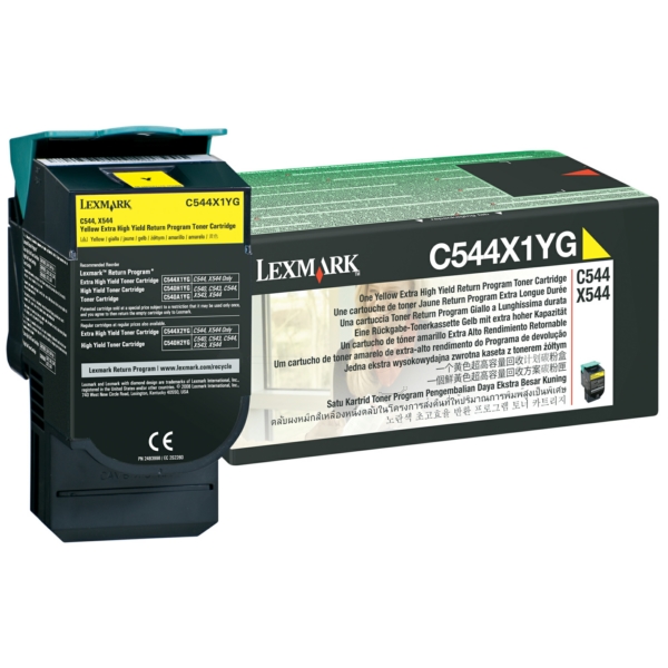 C544X1YG / gelb / original LEXMARK Toner gelb / C544X1YG / 4000 S.