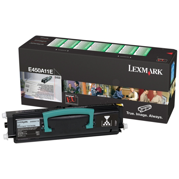 E450A11E / schwarz / original LEXMARK Toner schwarz / E450A11E / 4000 S.