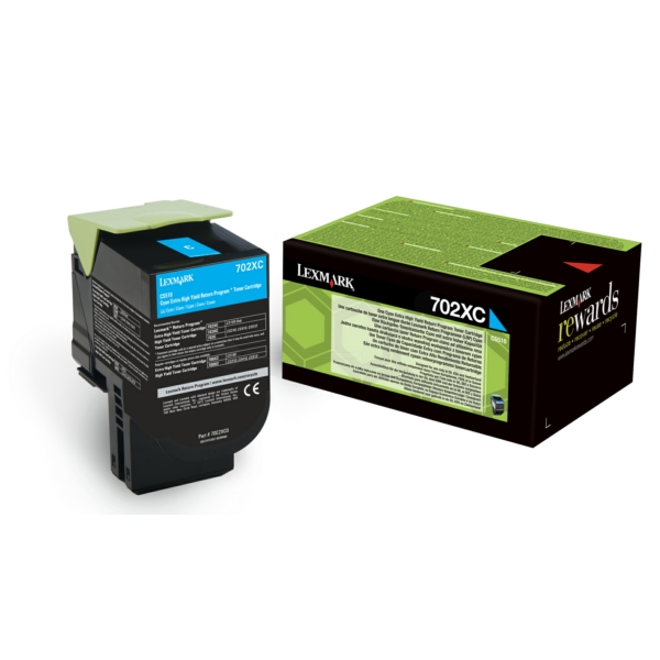 70C2XC0 // 702XC / cyan / original LEXMARK Toner cyan / 70C2XC0 / 4000 S.
