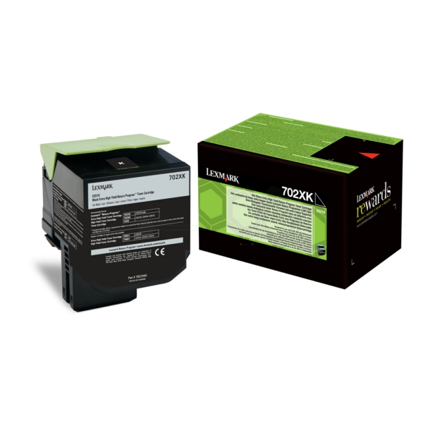 70C2XK0 // 702XK / schwarz / original LEXMARK Toner schwarz / 70C2XK0 / 8000 S.