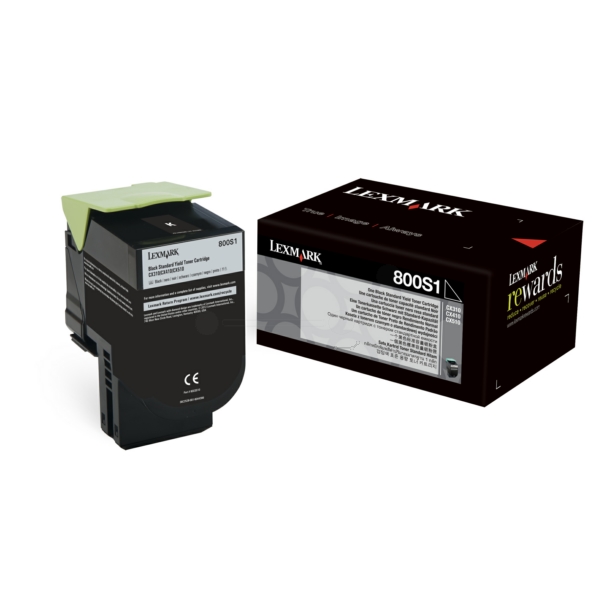80C0S10 // 800S1 / schwarz / original LEXMARK Toner schwarz / 80C0S10 / 2500 S.