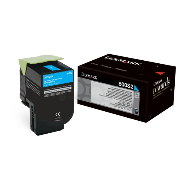 80C0S20 // 800S2 / cyan / original LEXMARK Toner cyan / 80C0S20 / 2000 S.