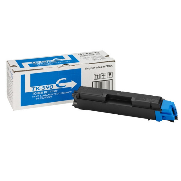 1T02KVCNL0 // TK590C / cyan / original KYOCERA Toner cyan / 1T02KVCNL0 / 5000 S.
