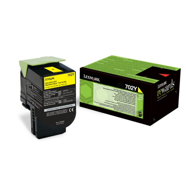 70C20Y0 // 702Y / gelb / original LEXMARK Toner gelb / 70C20Y0 / 1000 S.
