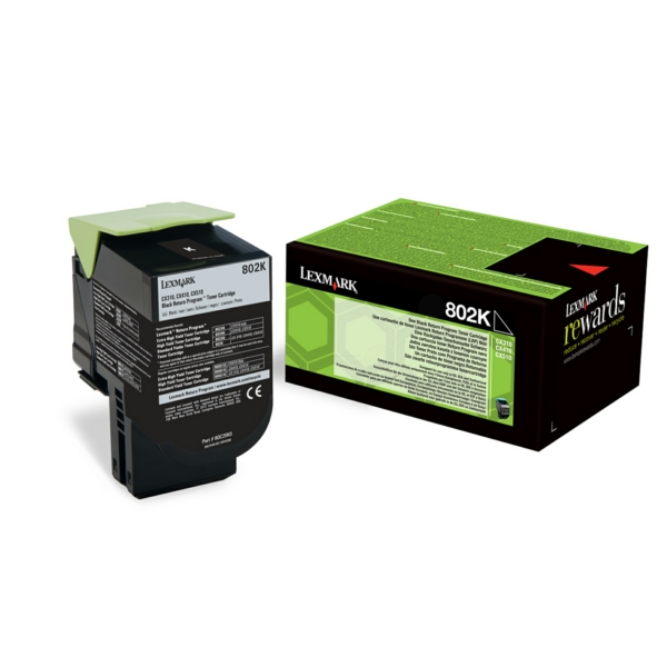 80C20K0 // 802K / schwarz / original LEXMARK Toner schwarz / 80C20K0 / 1000 S.