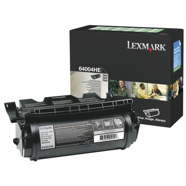 64004HE / schwarz / original LEXMARK Toner schwarz / 64004HE / 21000 S.