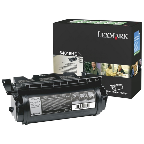 64016HE / schwarz / original LEXMARK Toner schwarz / 64016HE / 21000 S.