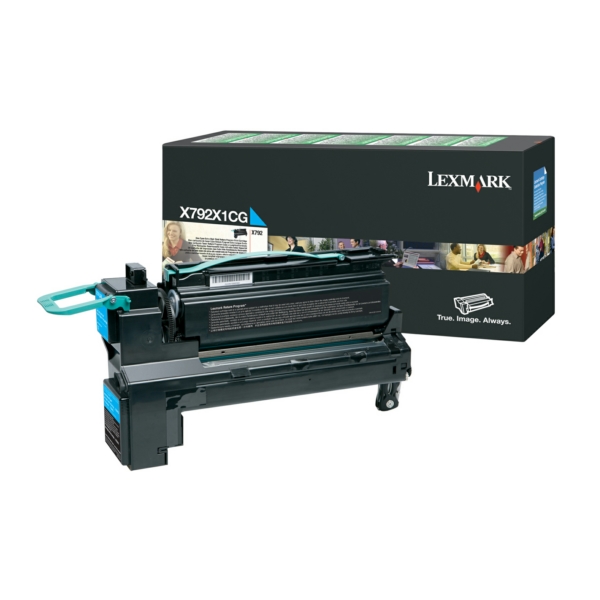 X792X1CG / cyan / original LEXMARK Toner cyan / X792X1CG / 20000 S.