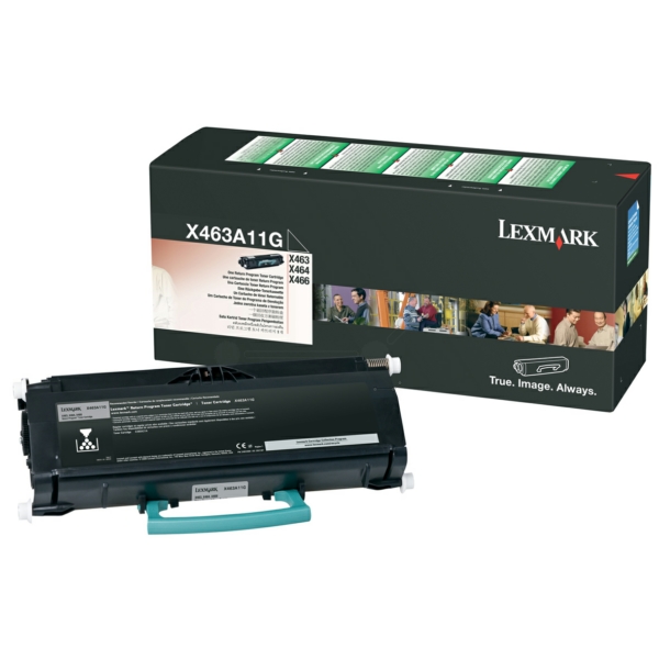 X463A11G / schwarz / original LEXMARK Toner schwarz / X463A11G / 3500 S.