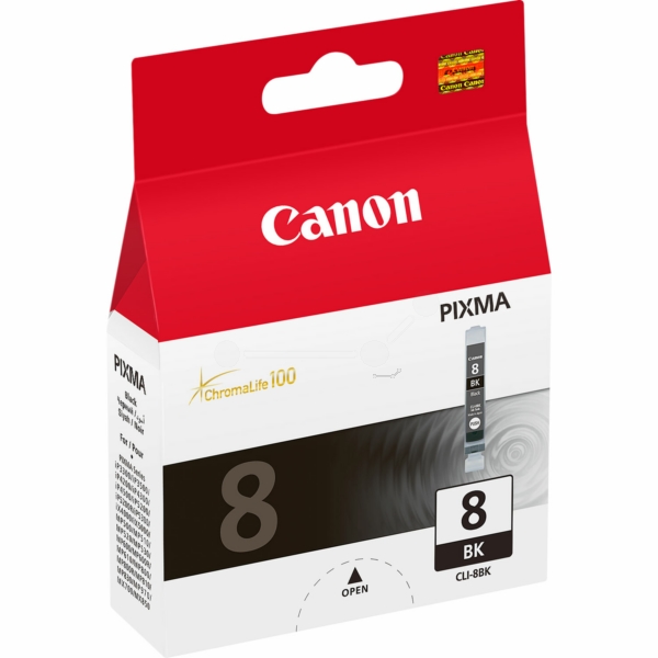 0620B001 // CLI8BK / schwarz / original CANON Tintenpatrone schwarz / 0620B001 / 400 S. / 13.00 ml