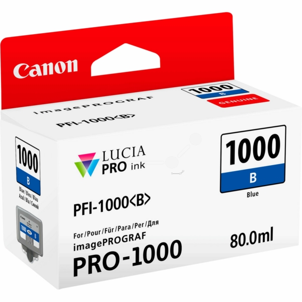 0555C001 // PFI1000B / original CANON Tintenpatrone blau / 0555C001 / 4875 S. / 80.00 ml