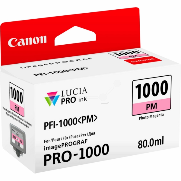 0551C001 // PFI1000PM / magenta / original CANON Tintenpatrone magenta hell / 0551C001 / 3755 S. / 80.00 ml