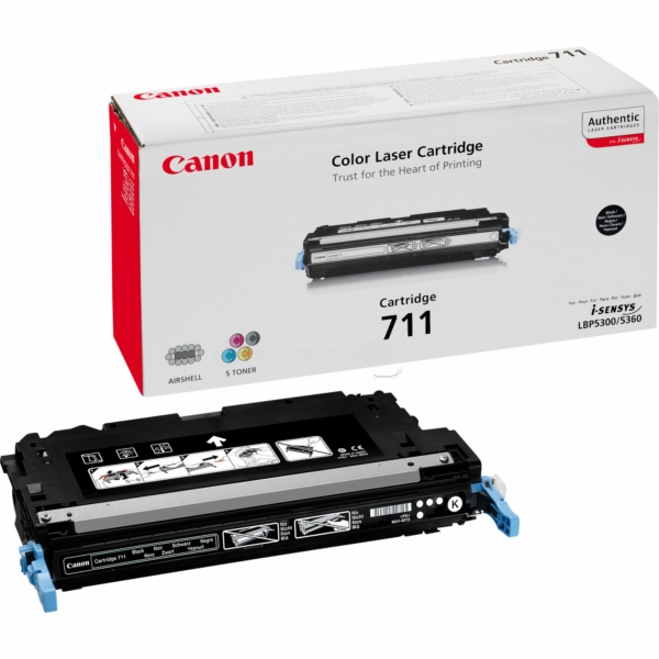 1660B002 // 711BK / schwarz / original CANON Toner schwarz / 1660B002 / 6000 S.