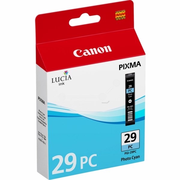 4876B001 // PGI29PC / cyan / original CANON Tintenpatrone cyan hell / 4876B001 / 400 S. / 36.00 ml