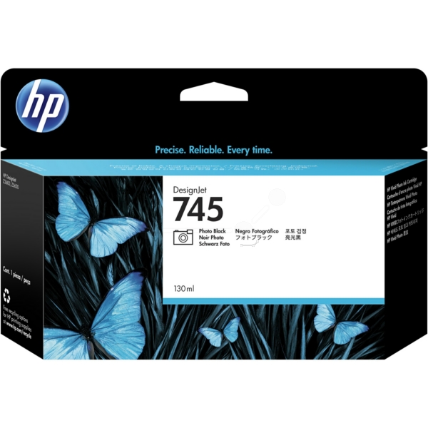 F9J98A // 745 / schwarz / original HP Tintenpatrone schwarz hell / F9J98A / 130.00 ml