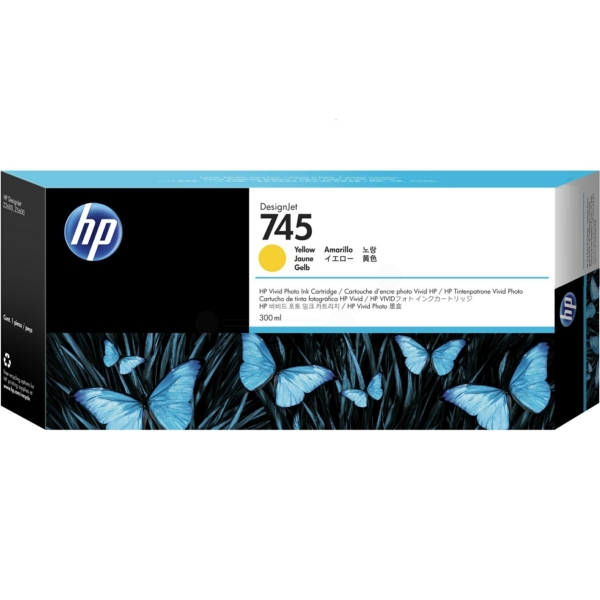 F9K02A // 745 / gelb / original HP Tintenpatrone gelb / F9K02A / 300.00 ml