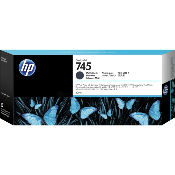 F9K05A // 745 / schwarz / original HP Tintenpatrone schwarz matt / F9K05A / 300.00 ml