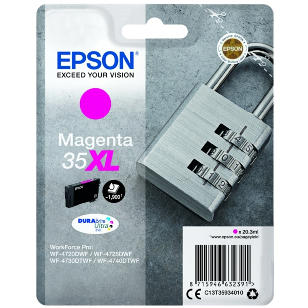 C13T35934010 // 35XL / original EPSON Tintenpatrone magenta / C13T35934010 / 1900 S. / 20.30 ml