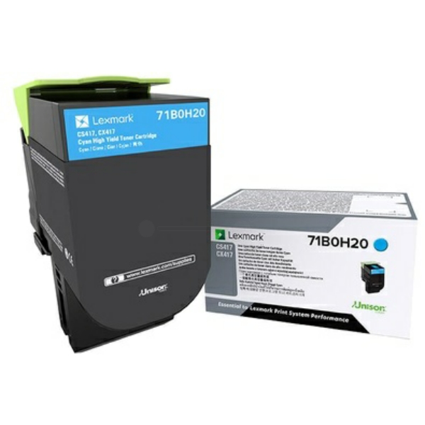 71B0H20 / cyan / original LEXMARK Toner cyan / 71B0H20 / 3500 S.