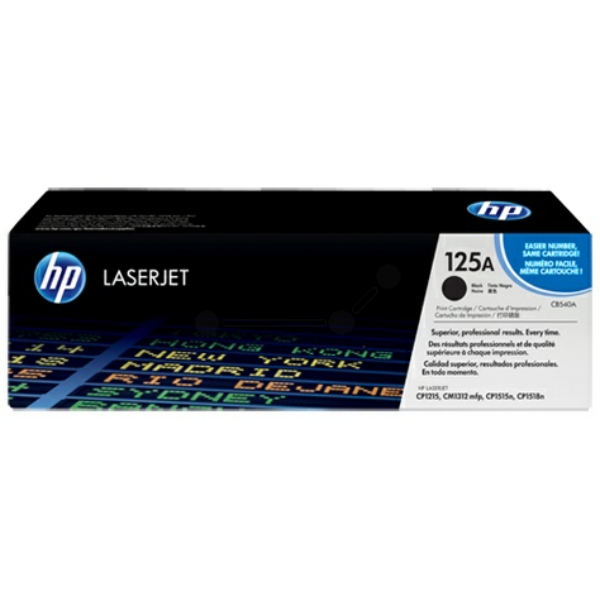 CB540A // 125A / schwarz / original HP Toner schwarz / CB540A / 2200 S.