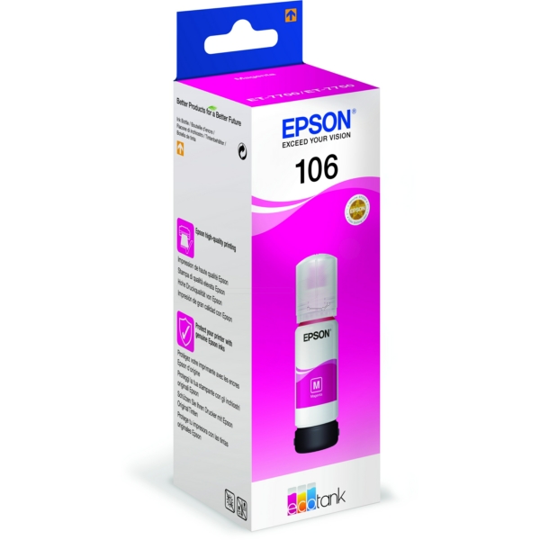 C13T00R340 // 106 / magenta / original EPSON Tintenflasche magenta / C13T00R340 / 5000 S. / 70.00 ml