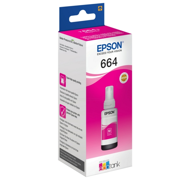 C13T664340 // 664 / magenta / original EPSON Tintenflasche magenta / C13T664340 / 70.00 ml