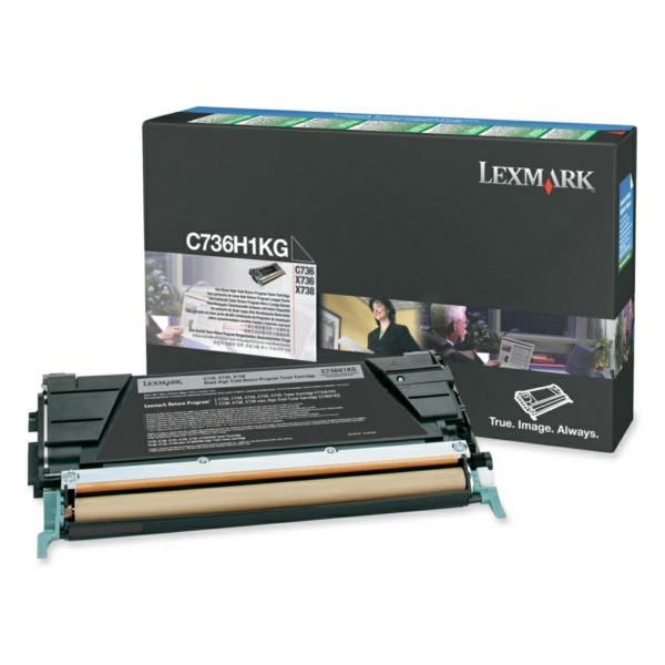C736H1KG / schwarz / original LEXMARK Toner schwarz / C736H1KG / 12000 S.