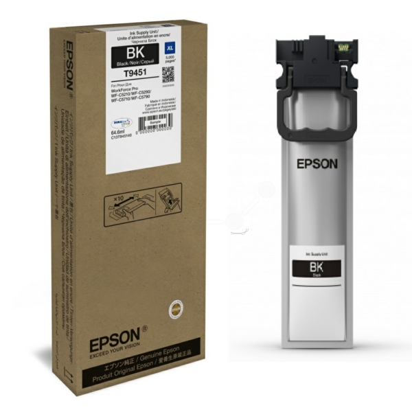 C13T945140 // T9451 / original EPSON Tintenpatrone schwarz / C13T945140 / 5000 S. / 65.00 ml