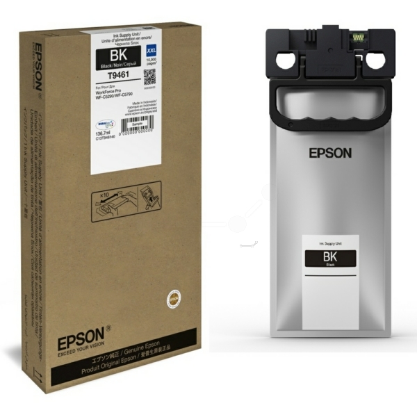 C13T946140 // T9461 / original EPSON Tintenpatrone schwarz / C13T946140 / 10000 S. / 136.70 ml