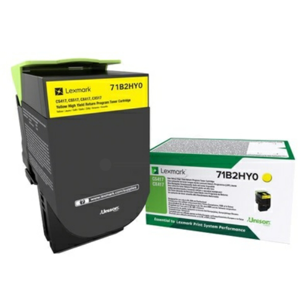 71B2HY0 / gelb / original LEXMARK Toner gelb / 71B2HY0 / 3500 S.