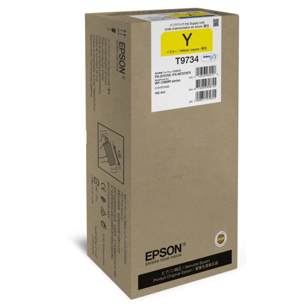 C13T973400 // T9734 / original EPSON Tintenpatrone gelb / C13T973400 / 22000 S. / 192.40 ml