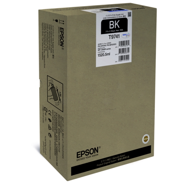 C13T97410N // T9741 / schwarz / original EPSON Tintenpatrone schwarz / C13T97410N / 86000 S. / 1520.50 ml