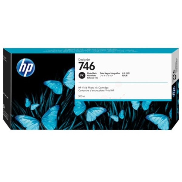 P2V82A // 746 / schwarz / original HP Tintenpatrone schwarz hell / P2V82A / 300.00 ml