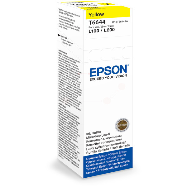 C13T66444A // T6644 / gelb / original EPSON Tintenflasche gelb / C13T66444A / 6500 S. / 70.00 ml