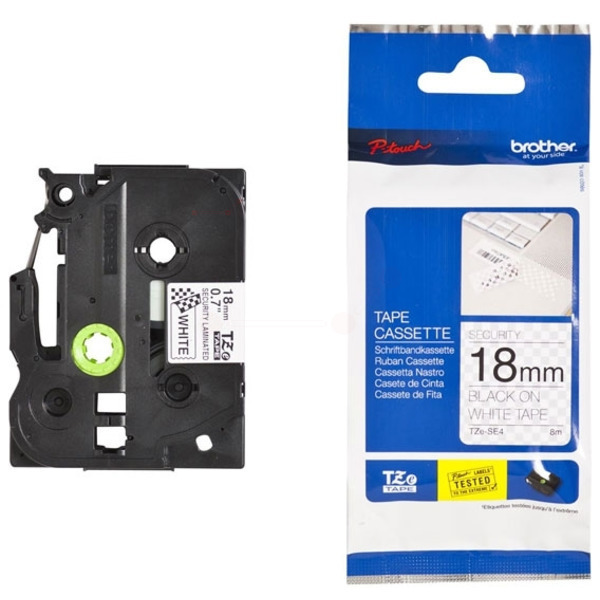 TZESE4 / schwarz / original BROTHER PTouch Farbband / TZESE4
