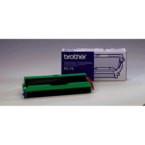 PC75 / schwarz / original BROTHER ThermoTransferRolle / PC75 / 144 S.