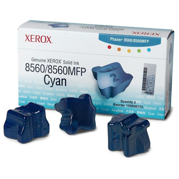 108R00723 / cyan / original XEROX Festtinte in ColorStix / 108R00723 / 3400 S.
