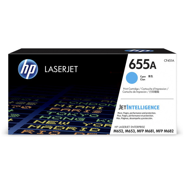 CF451A // 655A / cyan / original HP Toner cyan / CF451A / 10500 S.