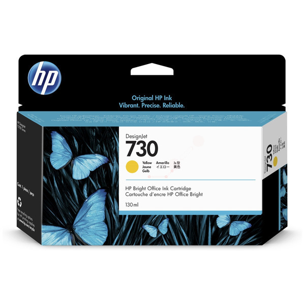 P2V64A // 730 / gelb / original HP Tintenpatrone gelb / P2V64A / 130.00 ml