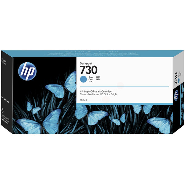 P2V68A // 730 / cyan / original HP Tintenpatrone cyan / P2V68A / 300.00 ml