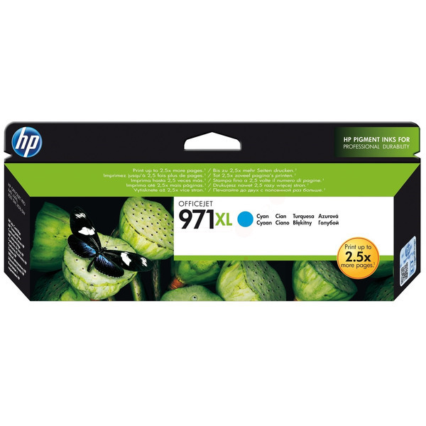 CN626AE // 971XL / cyan / original HP Tintenpatrone cyan / CN626AE / 6600 S. / 86.50 ml