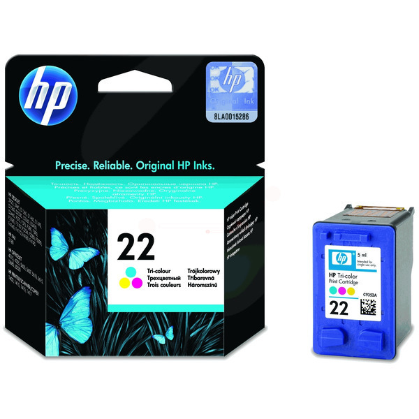 C9352AE // 22 / original HP Druckkopfpatrone color / C9352AE / 165 S. / 5.00 ml
